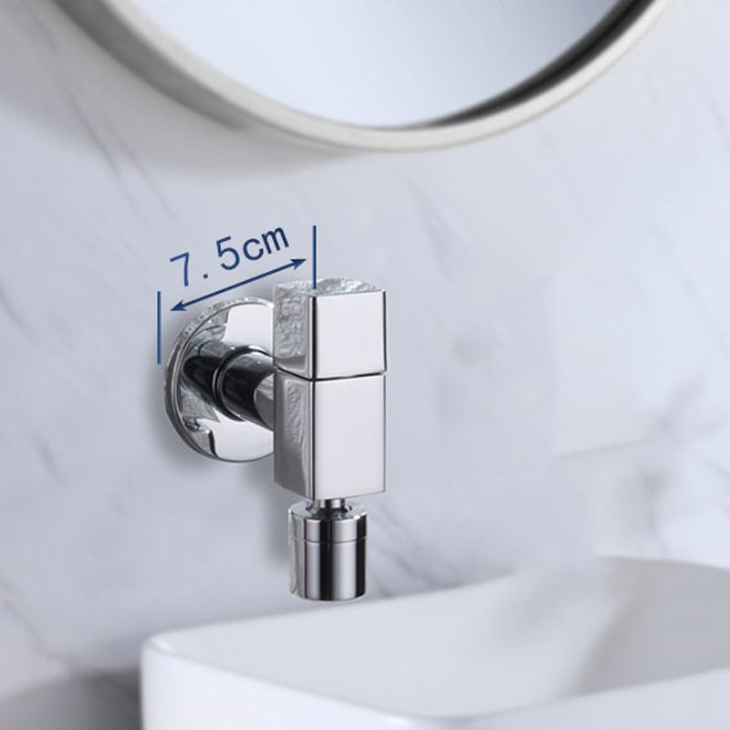 Contemporary Wall Mounted Bathroom Faucet Knob Handle Solid Brass Round Faucet