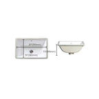 Modern Under-Mount Sink Oval Porcelain with Pop-Up Drain Sink
