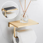 Golden Modern 5-piece Bathroom Accessories Set Brushed Brass Towel Holder/Paper Holder
