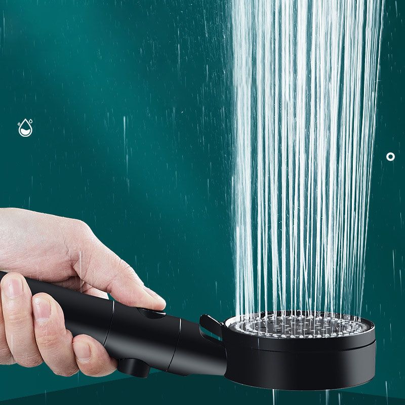 Metal Black Shower Head Self-Cleaning Standard Round Hand Shower