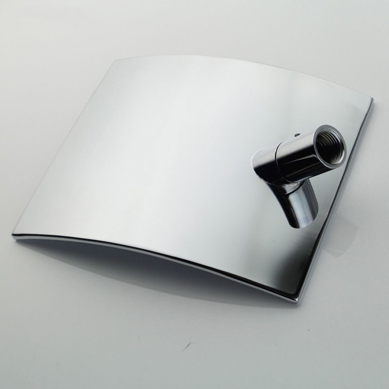 Modern Wall-Mounted Bathroom Faucet Low Arc Solid Brass Faucet