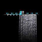Stainless Steel Fixed Shower Head in Silver H2Okinetic Technology Shower Head