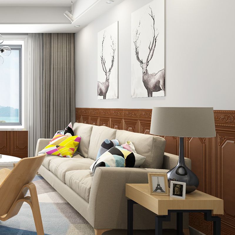 Contemporary waterproof wall cladding peel and stick interior stretch panels