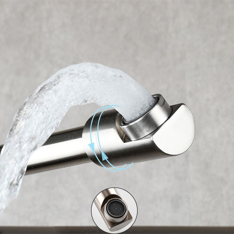 Modern Pull-down Faucet Single Handle Wall Mounted Pot Filler Low Profile 1-Hole Filler