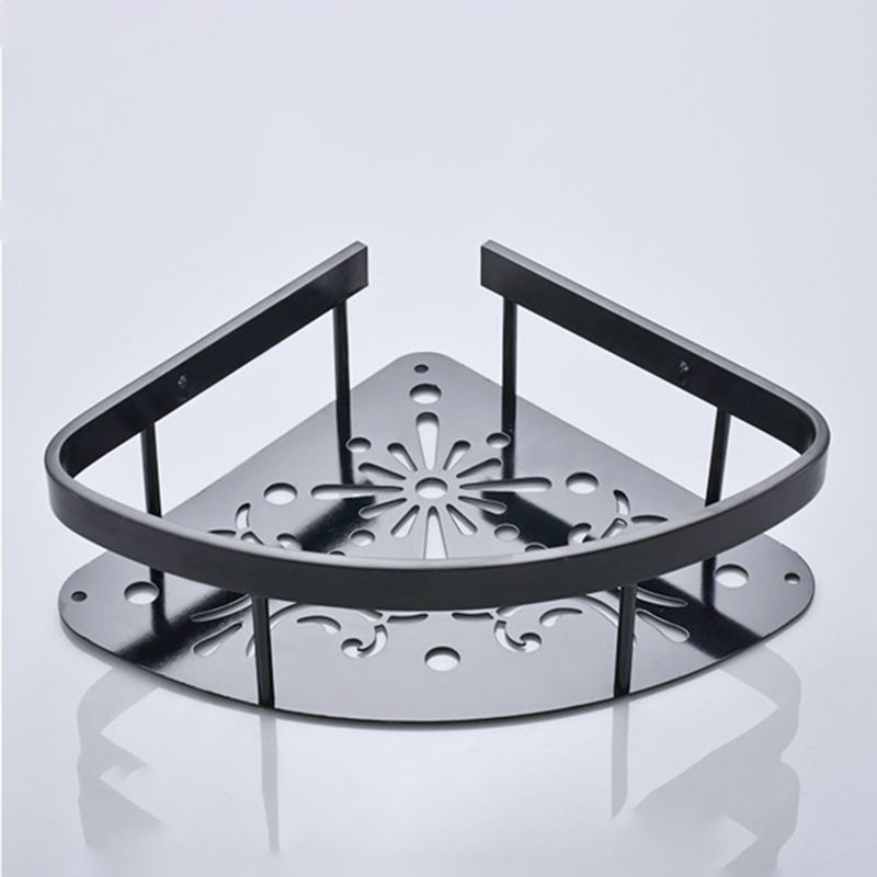 Contemporary 8-piece Bathroom Accessory Set Matte Black Bathroom Shelf/Paper Holder/Towel Hook