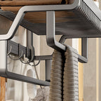 Aluminum modern bathroom accessories set polished gray bathroom shelf/paper holder/robe hook