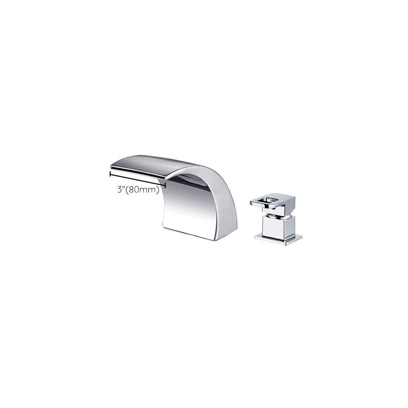 Modern Brass Roman Bathtub Faucet Waterfall Spout Bathtub Faucet