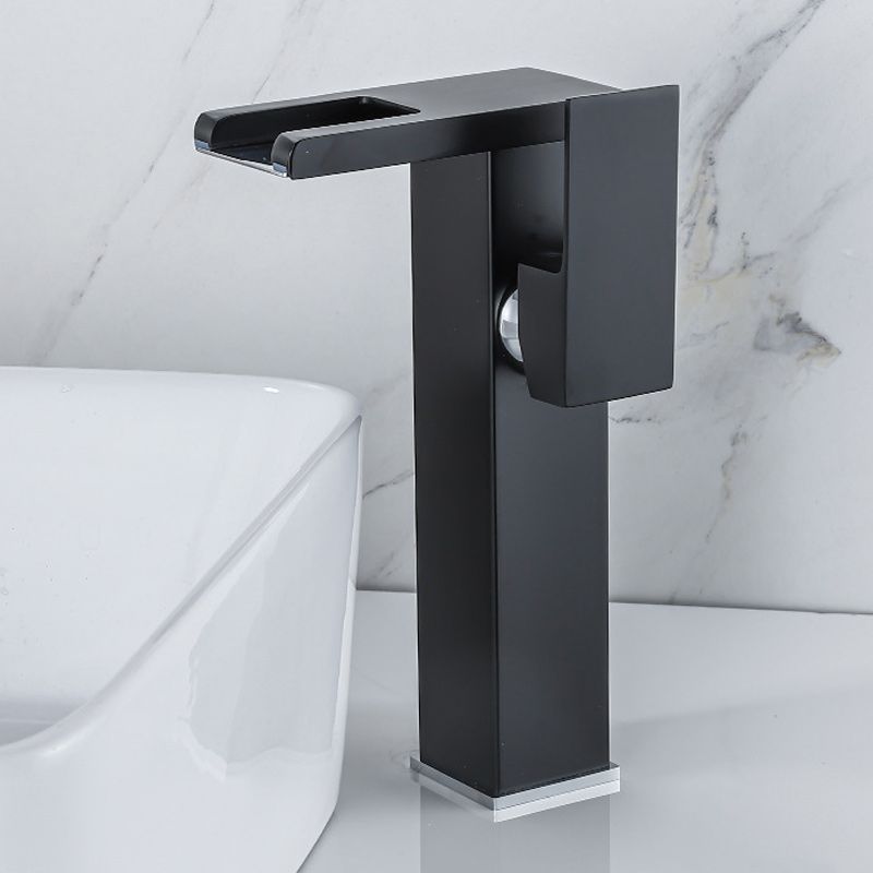 Contemporary Sink Faucet Solid Color Low Arc Bathroom Sink Faucet