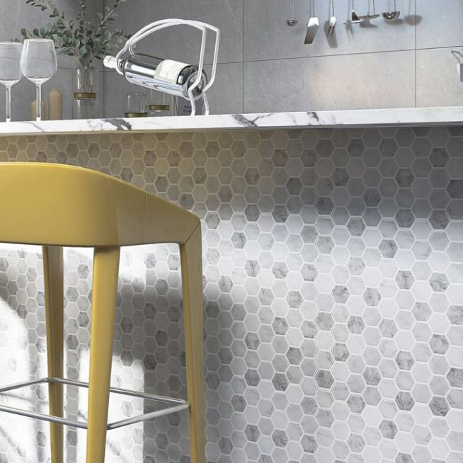 Square Peel and Stick Back Wall Modern Plastic Peel and Stick Back Wall