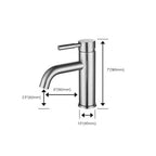 Modern Silver Washbasin Mixer Single Lever Bathroom Faucet with Lever Handle