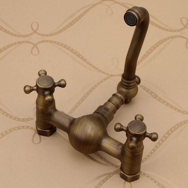 Traditional Wall-Mounted Copper Clawfoot Bathtub Faucet Trim Low Arc Clawfoot Bathtub Faucet