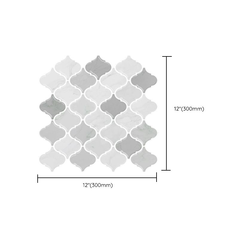 Peel & Stick Subway Tiles Plastic Stain Resistant Peel & Stick Subway Tiles 5-Pack