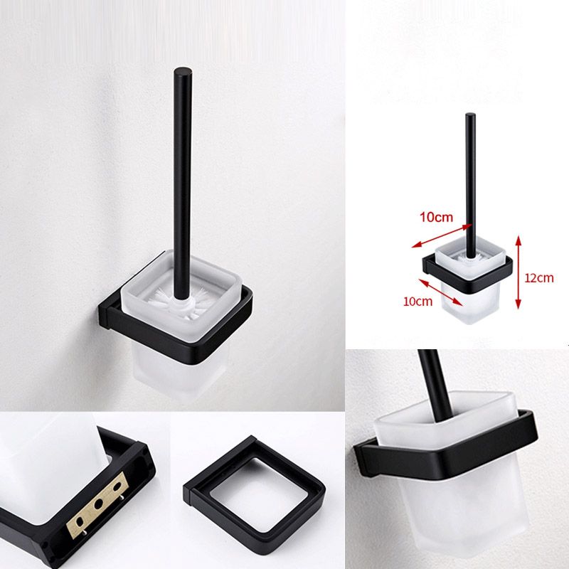 Black Bathroom Accessories Hardware Set with Towel Bar and Bathroom Shelf