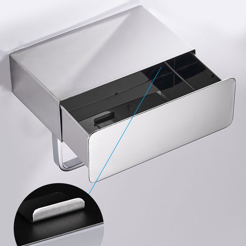 2-piece Stainless Steel Classic Bathroom Accessory Set Black & Chrome Paper Holder