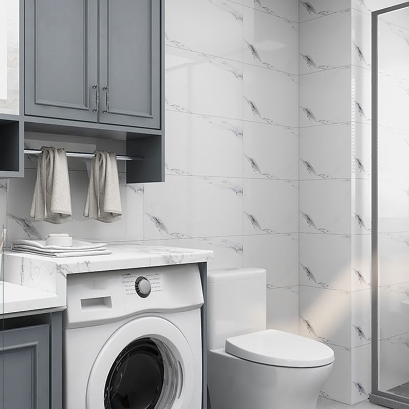 Bathroom mosaic tile marble print peel-and-stick backsplash tile