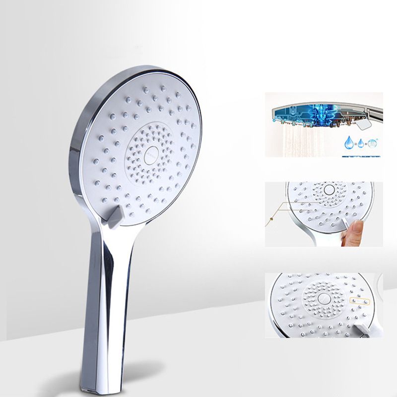 Modern Style Round Handheld Shower Bathroom Metal Wall-Mounted Hand Shower