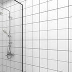 Grid Mosaic Peel & Stick Tile Waterproof Wallpaper for Back Wall