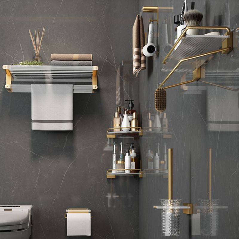 Modern Bathroom Accessory Set Bathroom Shelf Gold Towel Holder Bathroom Hardware Set