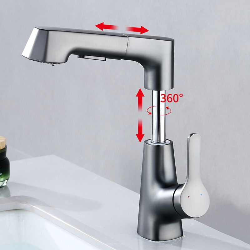 Modern Faucet Solid Copper Centerset Bathroom Faucet