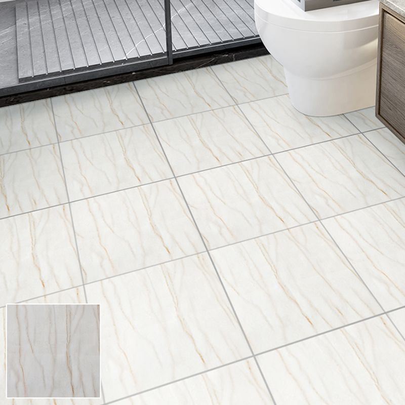 Square Bathroom PVC Flooring 12" x 12" x 0.07 mm Peel and Stick Vinyl Flooring
