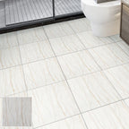Square Bathroom PVC Flooring 12" x 12" x 0.07 mm Peel and Stick Vinyl Flooring