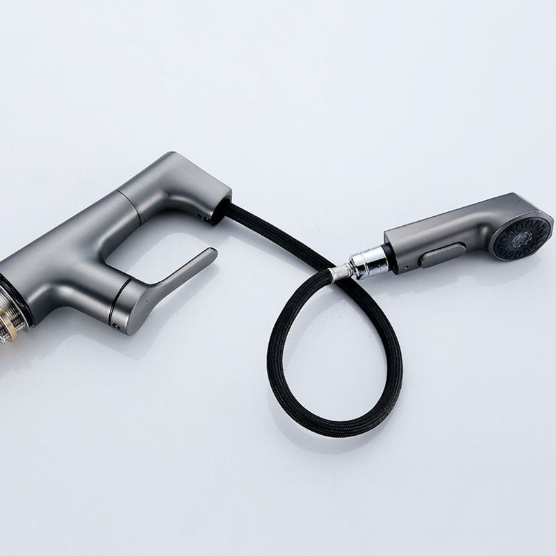 Modern Faucet Solid Copper Centerset Bathroom Faucet
