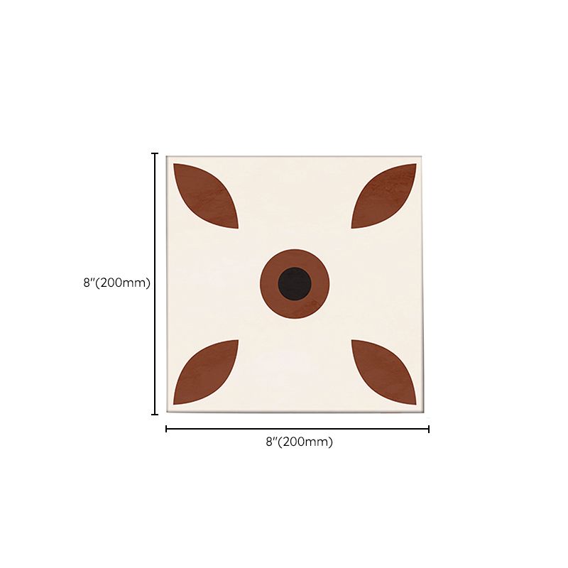 Indoor Vinyl floor floral pattern peel and stick waterproof square vinyl floor