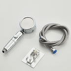 Contemporary 3 Jet Shower Head Adjustable Spray Pattern Rotatable Handheld Shower