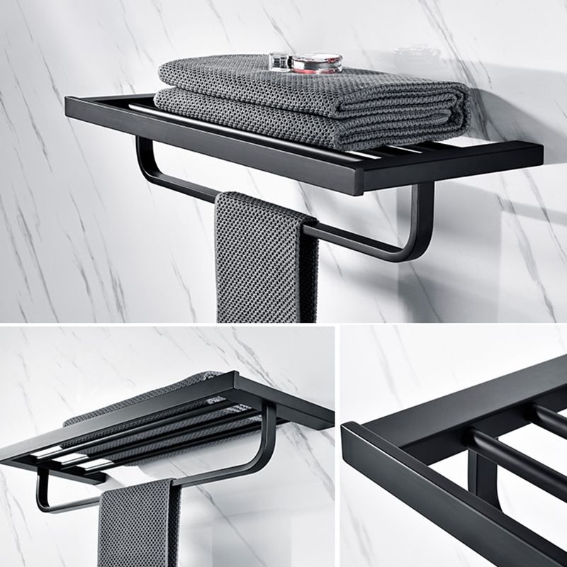 5-piece Modernism Bathroom Accessory Set in Matte Black Stainless Steel