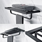 5-piece Modernism Bathroom Accessory Set in Matte Black Stainless Steel