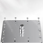 Modern Showerhead Combination Double Showerhead Polished Stainless Steel Wall Mounted Showerhead