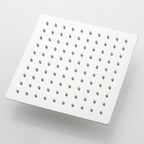 Silver Square Double Shower Head Modern Water Filtration Wall Mounted Shower Head