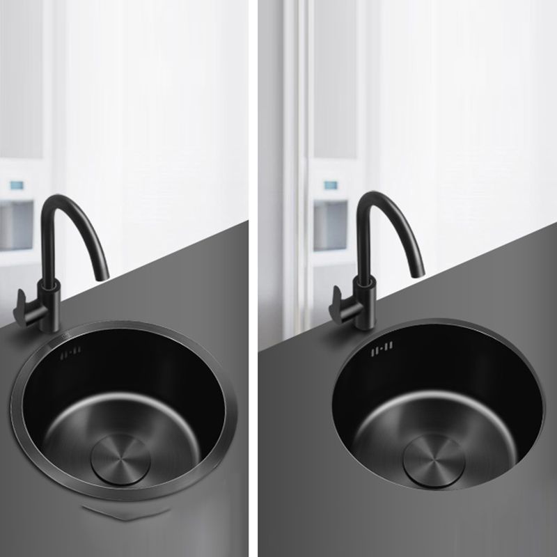 Classic Round Sink Stainless Steel Built-in Sink Non-Slip Round Basin for the Kitchen