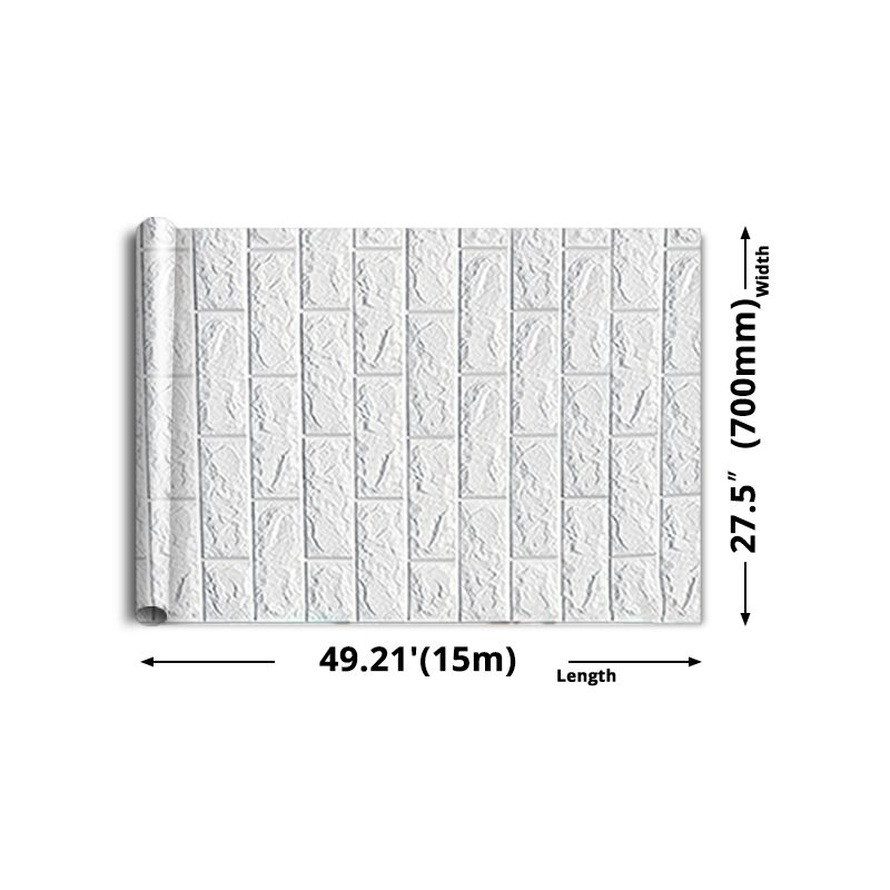 Modern wall-ceiling element for sticking with 3D embossing in white