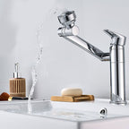 Glam Style Faucet Single Handle Basin Mixer with Waterfall Spout