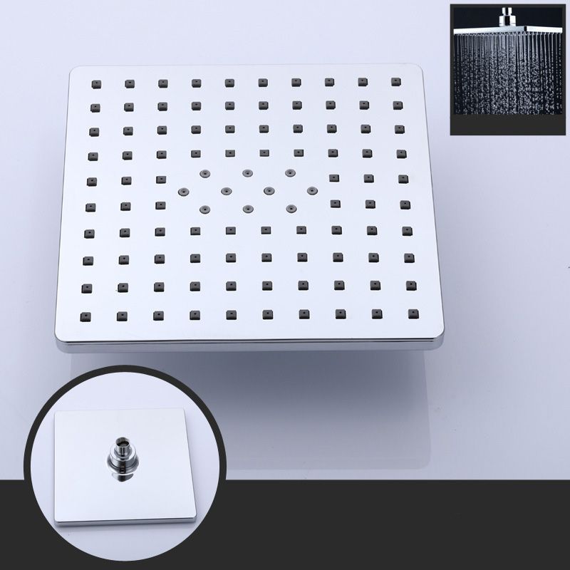 Contemporary Style Shower Head Plastic Fixed Shower Head in Round and Square Shape