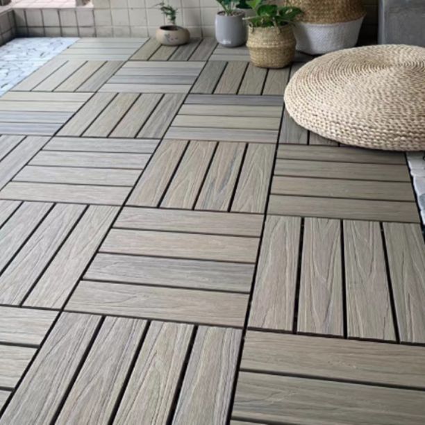 Deck Plank Loose Lay Wood Floor Tiles Garden Outdoor Flooring