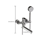 Wall-mounted metal bathtub filling low arch swivel bathtub mixer