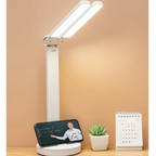 Adjustable Reading Lamp - Rechargeable Dimmable with Phone Table
