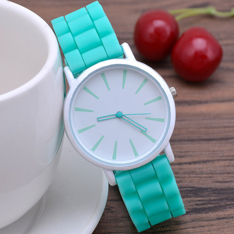Classic ultra-thin silicone ladies' wristwatch