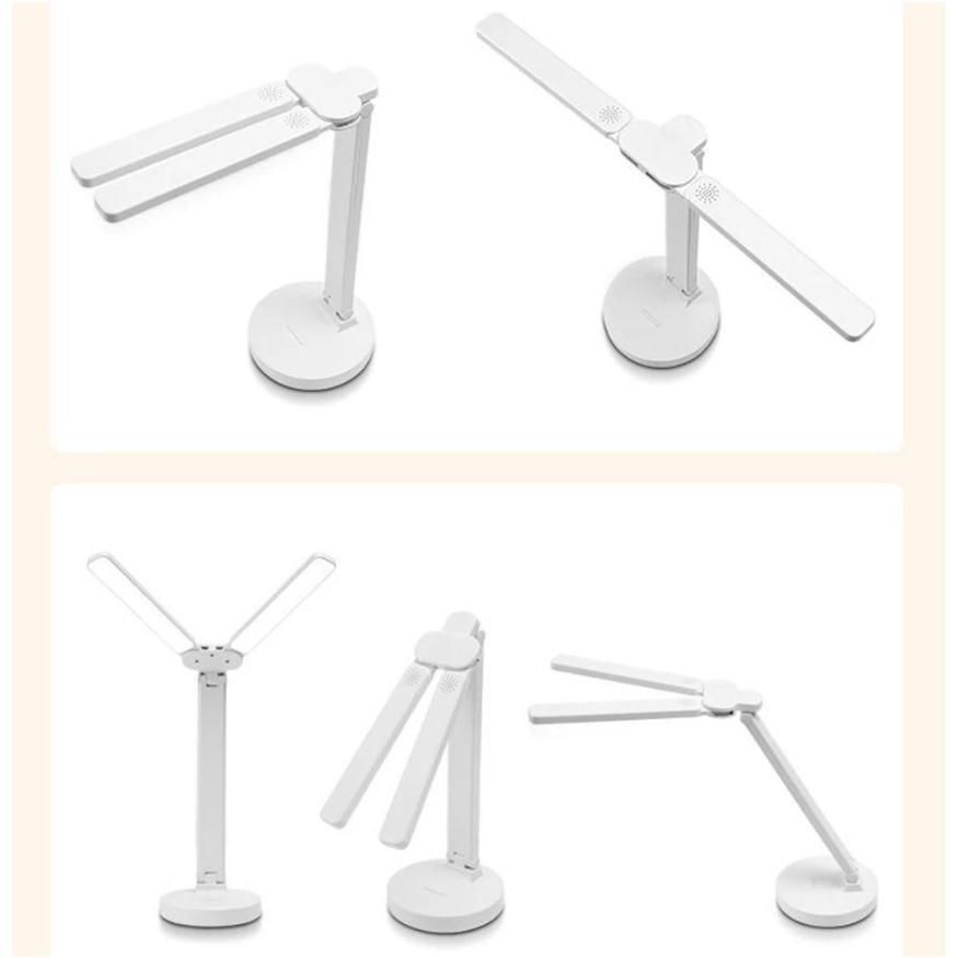 Adjustable Reading Lamp - Rechargeable Dimmable with Phone Table