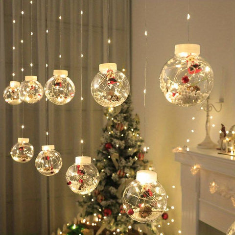 GlowBliss - Glittering LED light chain with bubbles for festive Christmas decorations