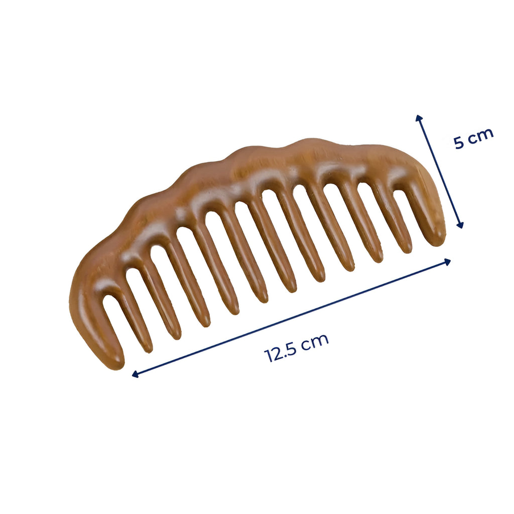 Tooth Hair Comb – Breakage-Free Detangling – Golden Sandalwood – Anti-Static – Gentle Scalp Massage – Healthy Shine