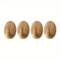 Self-Adhesive Wood-Look Wall Hooks Durable