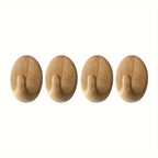 Self-Adhesive Wood-Look Wall Hooks Durable