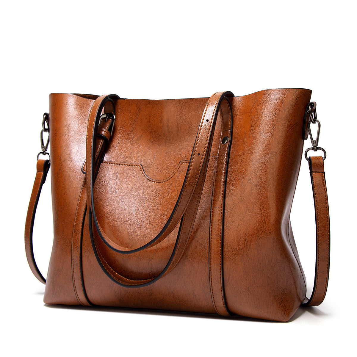 Stylish leather handbag with handcrafted details