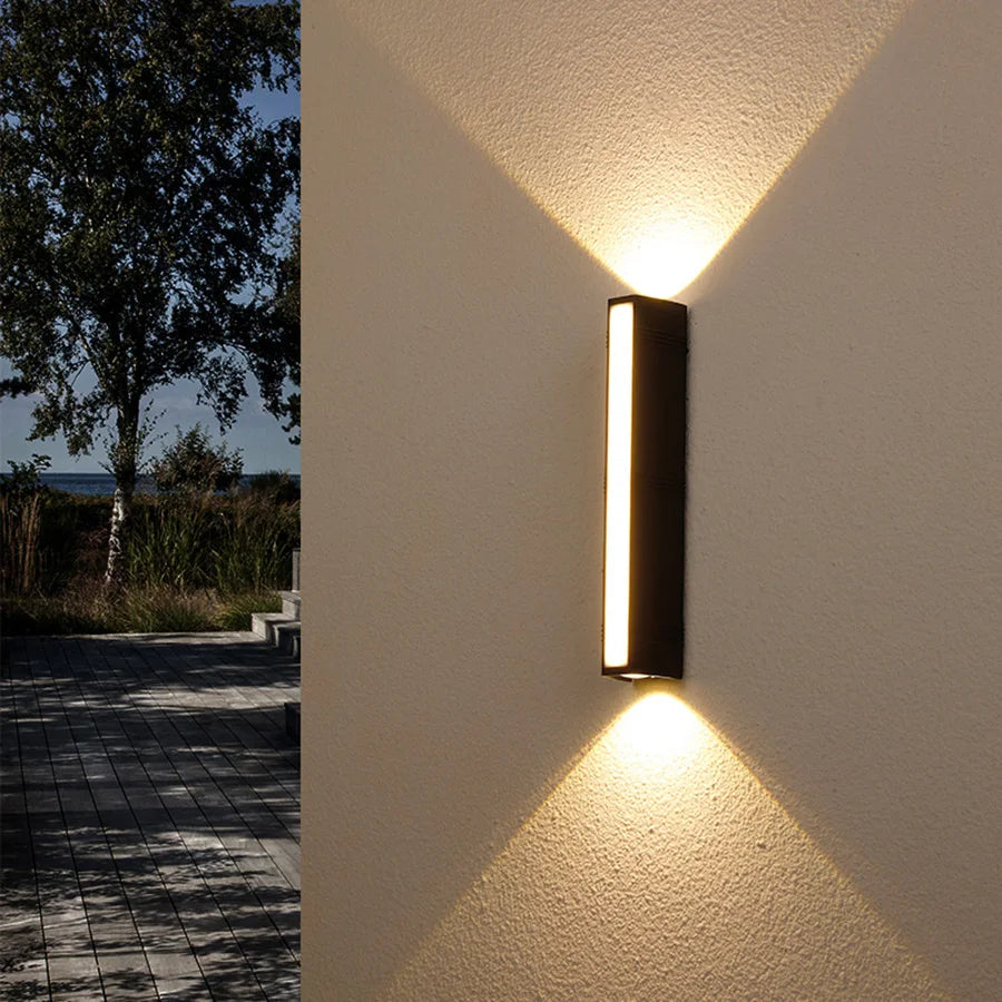 Lumurex LED Outdoor Wall Light IP65 | Warm White 3000K | Aluminium & Glass | 40×10×6 cm | Weatherproof & Stylish