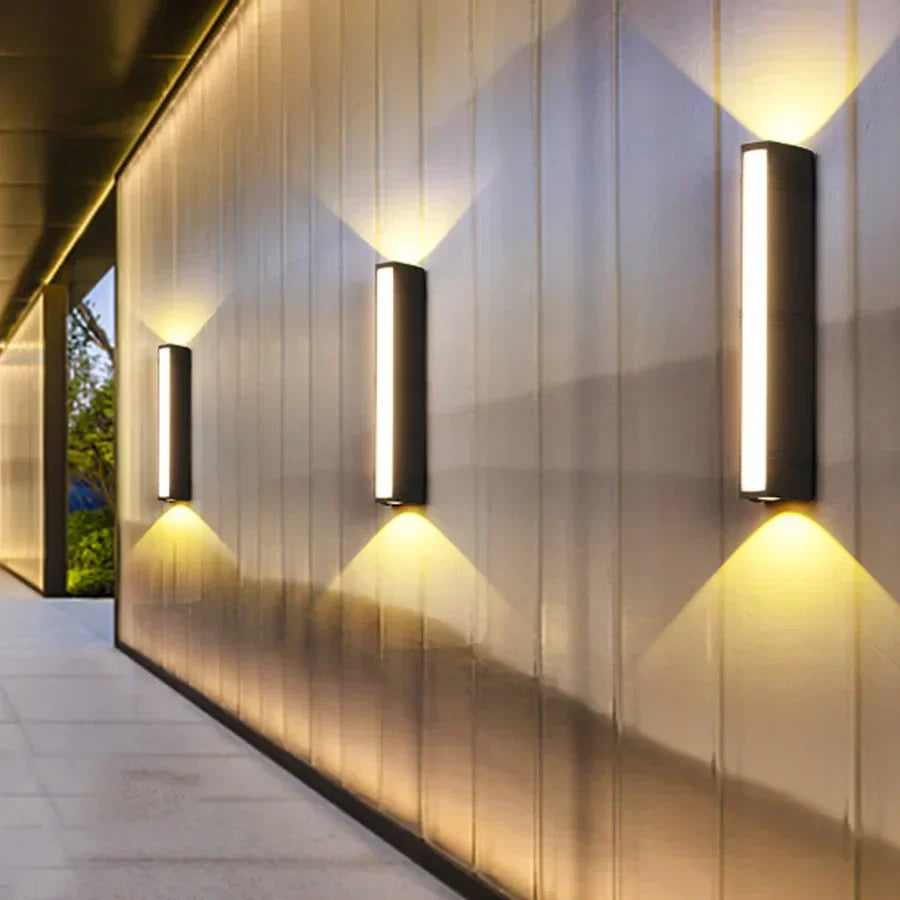 Lumurex LED Outdoor Wall Light IP65 | Warm White 3000K | Aluminium & Glass | 40×10×6 cm | Weatherproof & Stylish