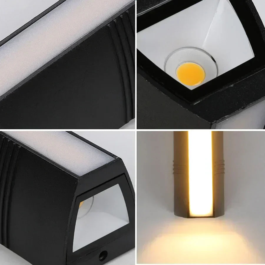 Lumurex LED Outdoor Wall Light IP65 | Warm White 3000K | Aluminium & Glass | 40×10×6 cm | Weatherproof & Stylish