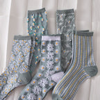 Women's Floral Cotton Socks (10 Pairs)